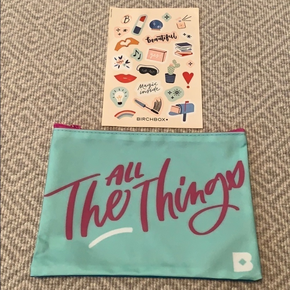 New Birchbox makeup bag and stickers